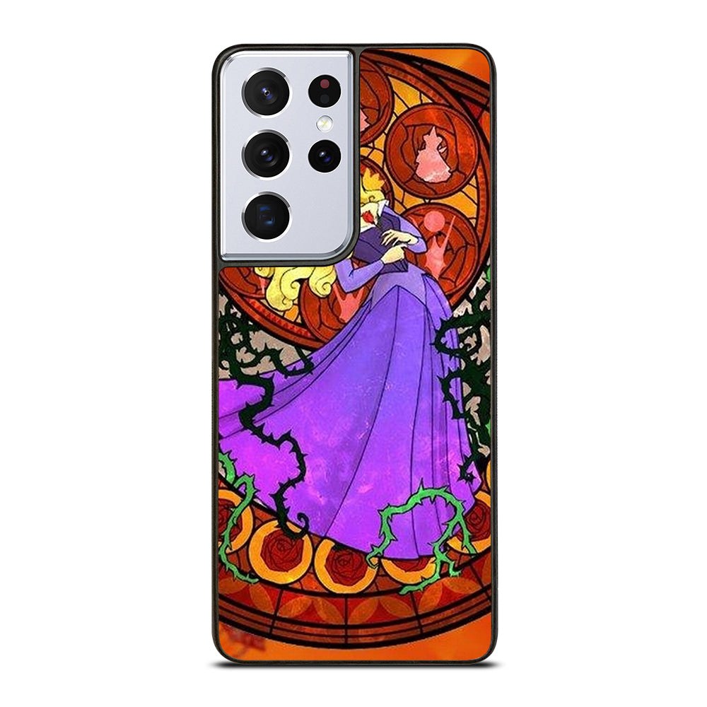 DISNEY SLEEPING BEAUTY STAINED GLASS Samsung Galaxy S21 Ultra Case Cover