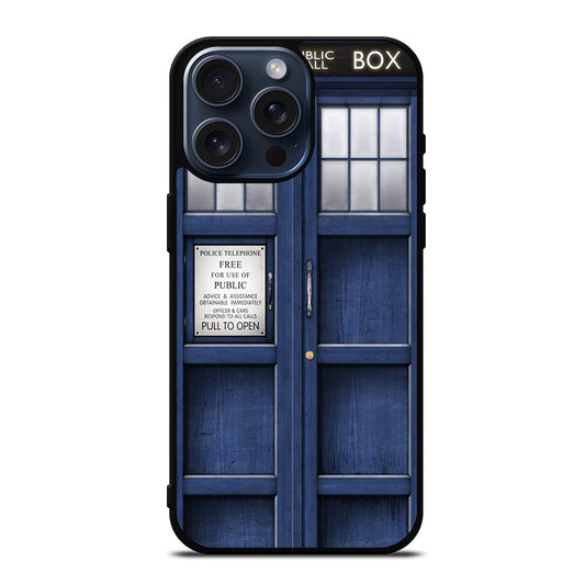 DOCTOR WHO TARDIS POLICE PUBLIC CALL BOX iPhone 15 Pro Max Case Cover