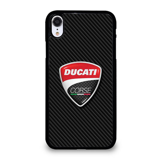 DUCATI CORSE CARBON LOGO iPhone XR Case Cover