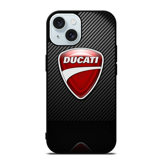 DUCATI CARBON LOGO iPhone 15 Case Cover