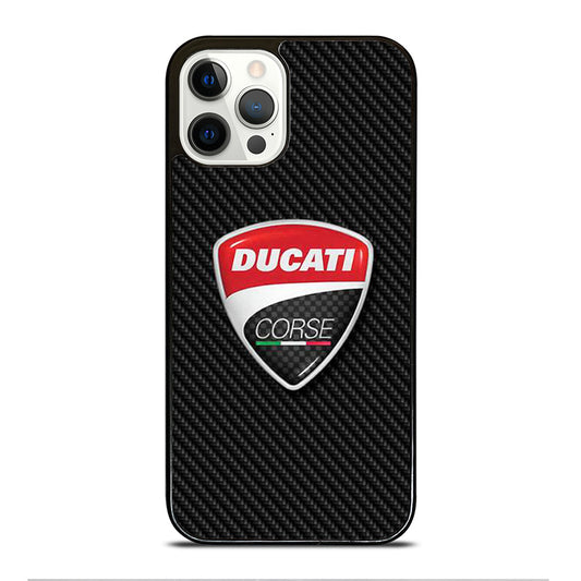 DUCATI CORSE CARBON LOGO iPhone 12 Pro Case Cover