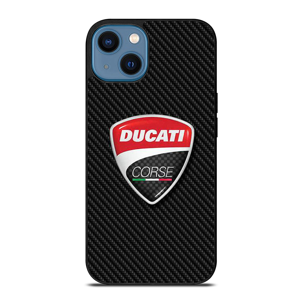 DUCATI CORSE CARBON LOGO iPhone 14 Case Cover