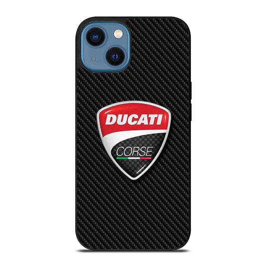 DUCATI CORSE CARBON LOGO iPhone 14 Case Cover