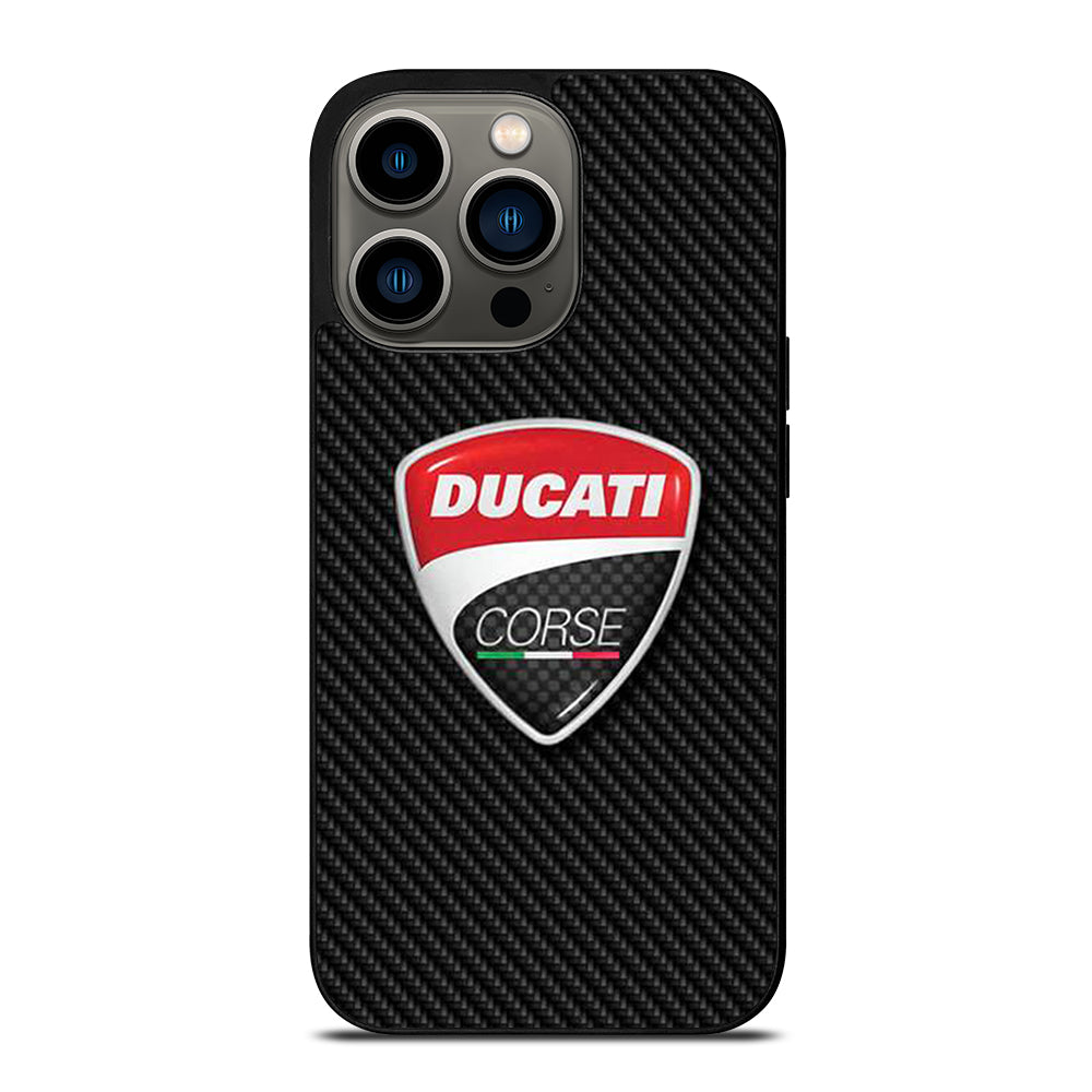 DUCATI CORSE CARBON LOGO iPhone 13 Pro Case Cover
