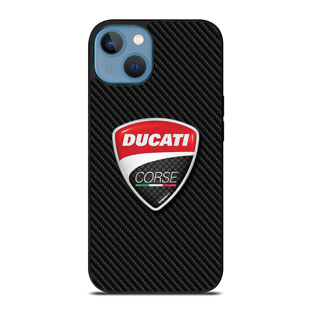 DUCATI CORSE CARBON LOGO iPhone 13 Case Cover
