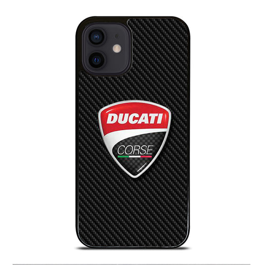 DUCATI CORSE CARBON LOGO iPhone 12 Mini Case Cover