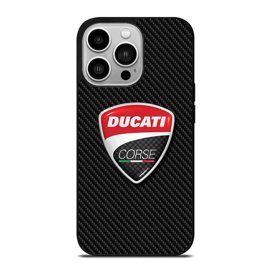 DUCATI CORSE CARBON LOGO iPhone 14 Pro Case Cover