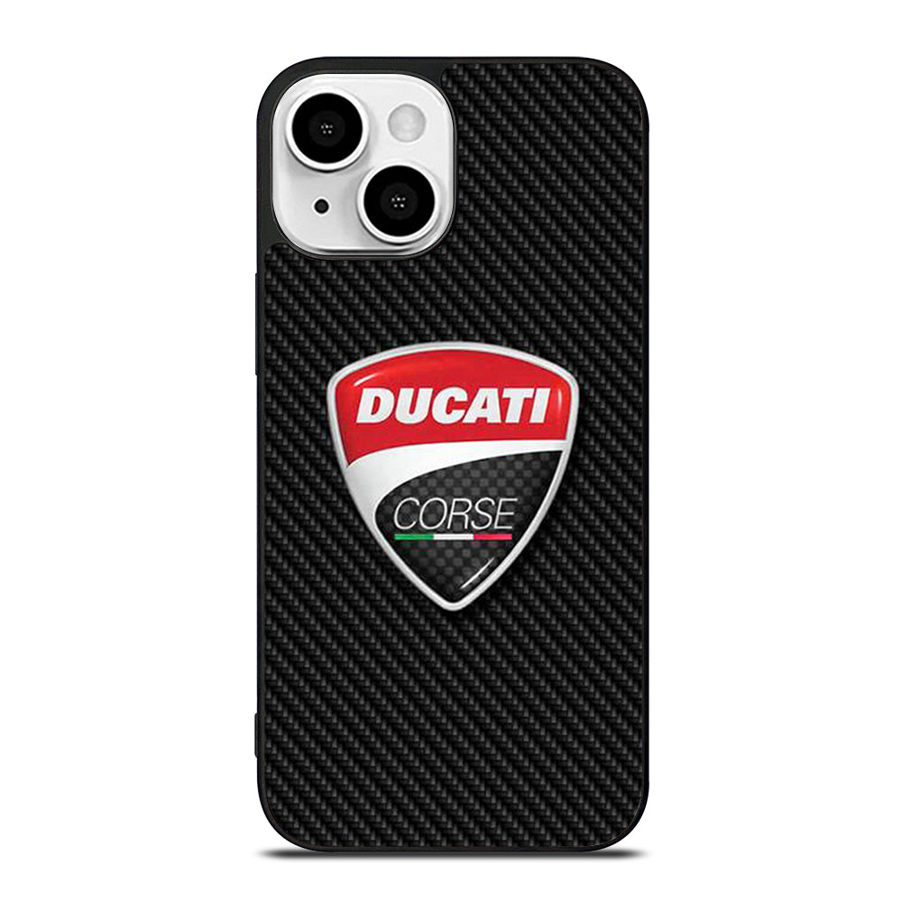 DUCATI CORSE CARBON LOGO iPhone 13 Mini Case Cover