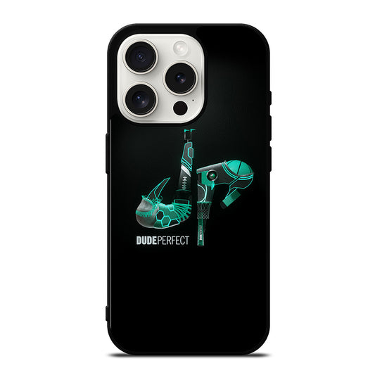 DUDE PERFECT BLACK LOGO iPhone 15 Pro Case Cover