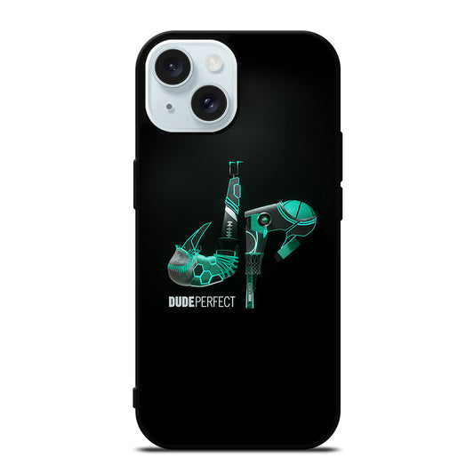 DUDE PERFECT BLACK LOGO iPhone 15 Case Cover