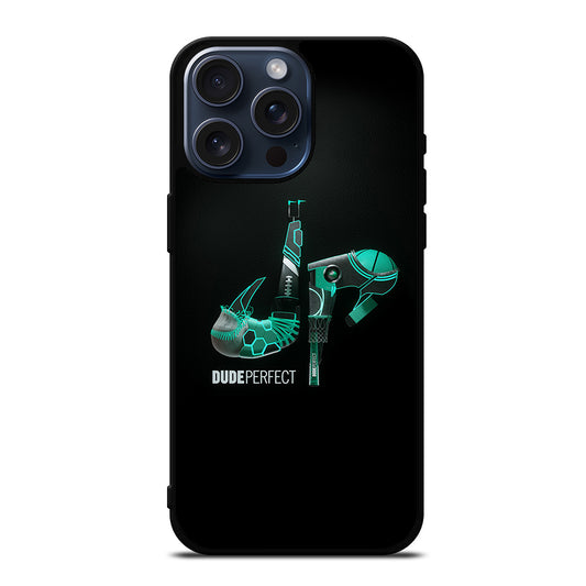 DUDE PERFECT BLACK LOGO iPhone 15 Pro Max Case Cover