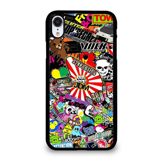 EAT SLEEP JDM STICKER BOMB 2 iPhone XR Case Cover