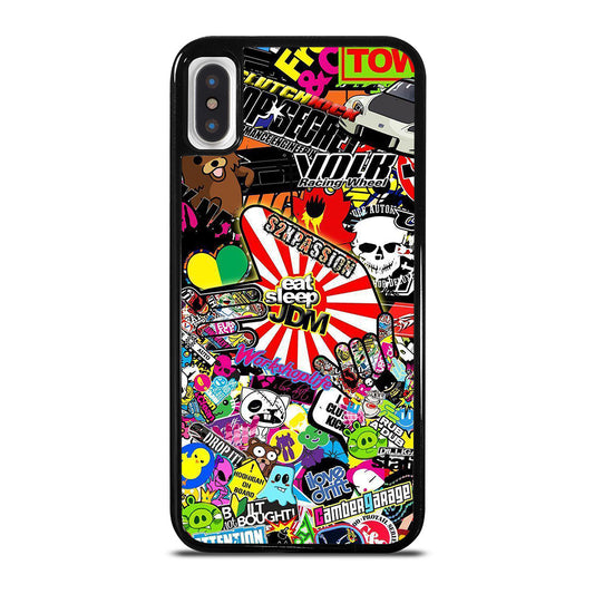 EAT SLEEP JDM STICKER BOMB 2 iPhone X / XS Case Cover