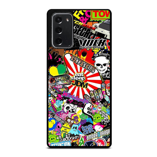 EAT SLEEP JDM STICKER BOMB 2 Samsung Galaxy Note 20 Case Cover
