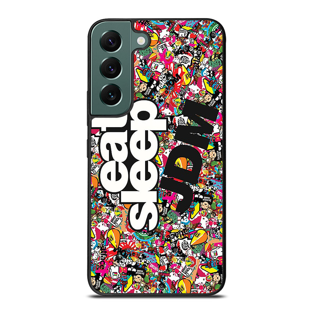 EAT SLEEP JDM STICKER BOMB Samsung Galaxy S22 Case Cover