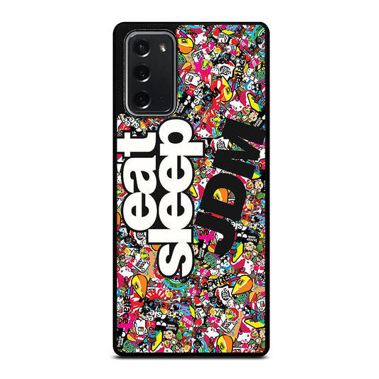 EAT SLEEP JDM STICKER BOMB Samsung Galaxy Note 20 Case Cover