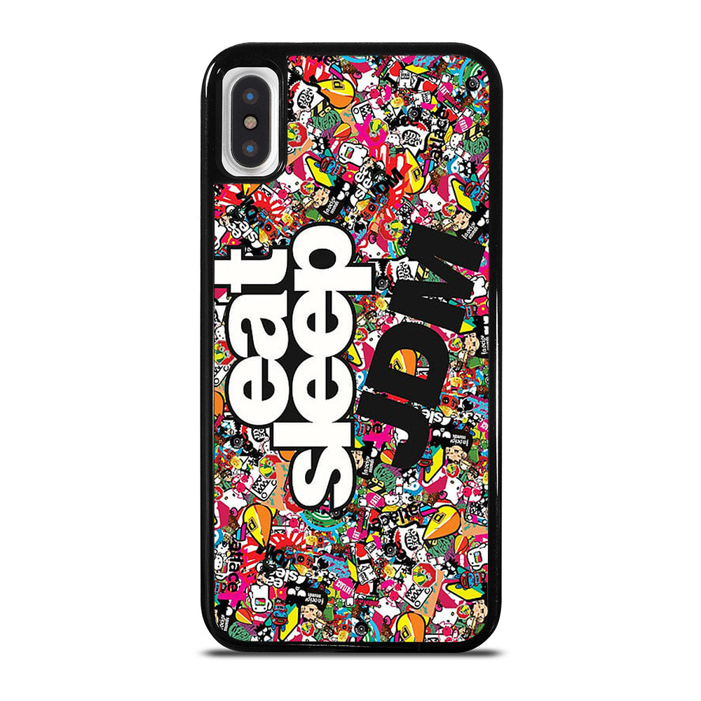 EAT SLEEP JDM STICKER BOMB iPhone X / XS Case Cover