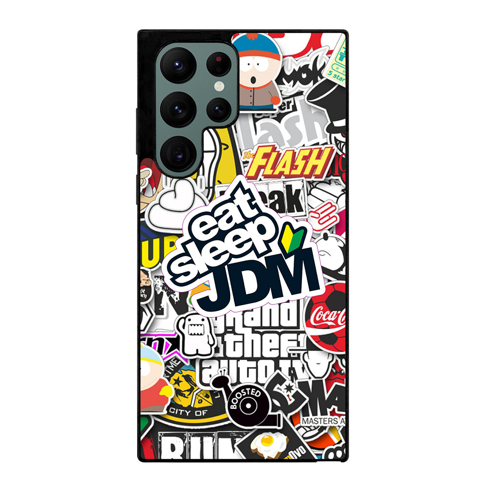 EAT SLEEP JDM STICKER Samsung Galaxy S22 Ultra Case Cover