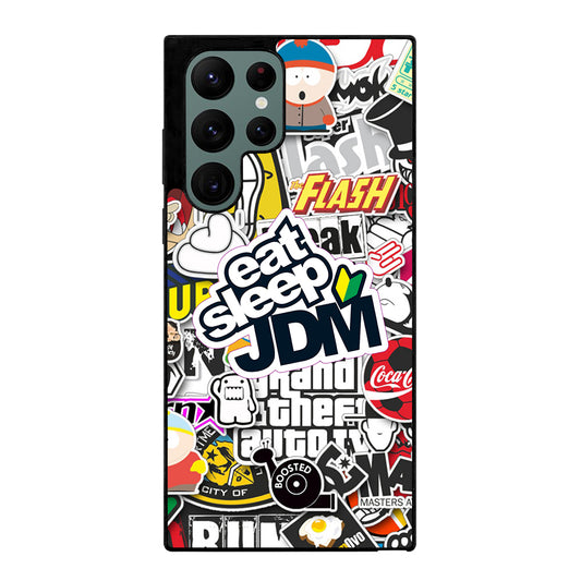 EAT SLEEP JDM STICKER Samsung Galaxy S22 Ultra Case Cover