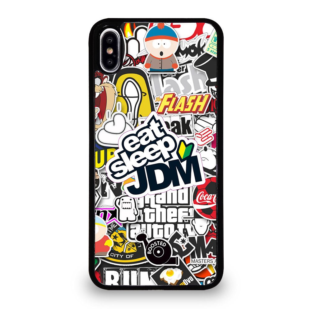 EAT SLEEP JDM STICKER iPhone XS Max Case Cover