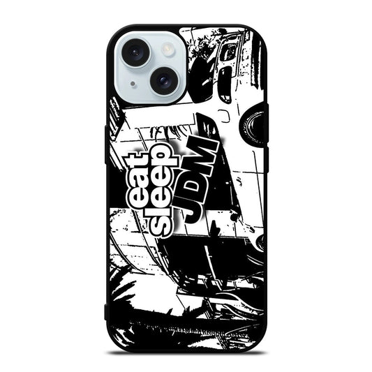 EAT SLEEP JDM ART iPhone 15 Case Cover