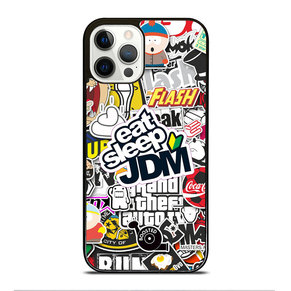 EAT SLEEP JDM STICKER iPhone 12 Pro Case Cover