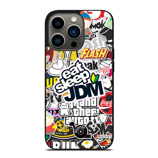 EAT SLEEP JDM STICKER iPhone 13 Pro Case Cover