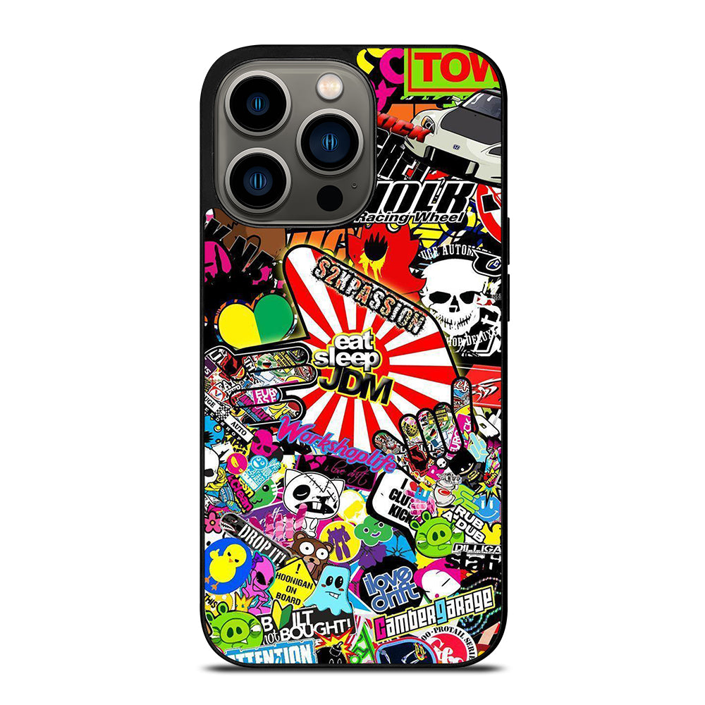 EAT SLEEP JDM STICKER BOMB 2 iPhone 13 Pro Case Cover