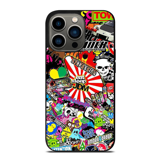 EAT SLEEP JDM STICKER BOMB 2 iPhone 13 Pro Case Cover
