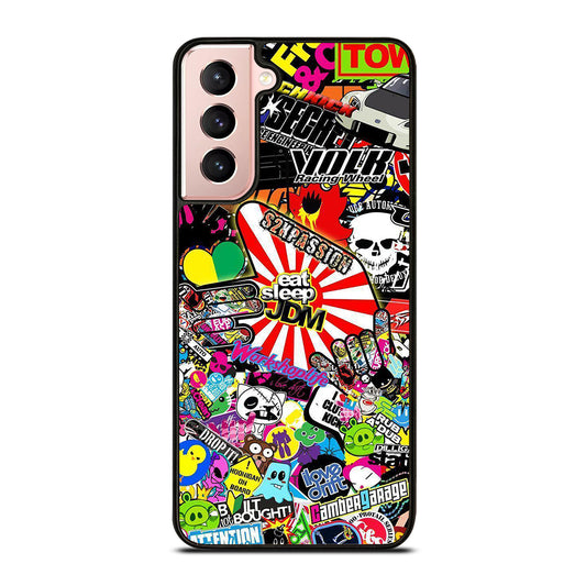 EAT SLEEP JDM STICKER BOMB 2 Samsung Galaxy S21 Case Cover