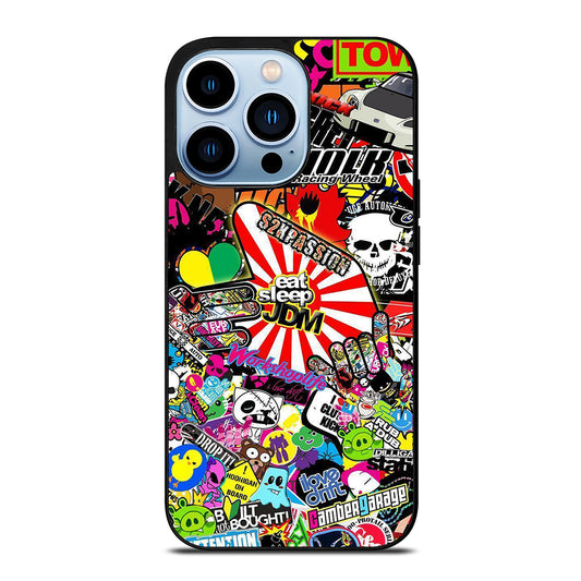 EAT SLEEP JDM STICKER BOMB 2 iPhone 13 Pro Max Case Cover