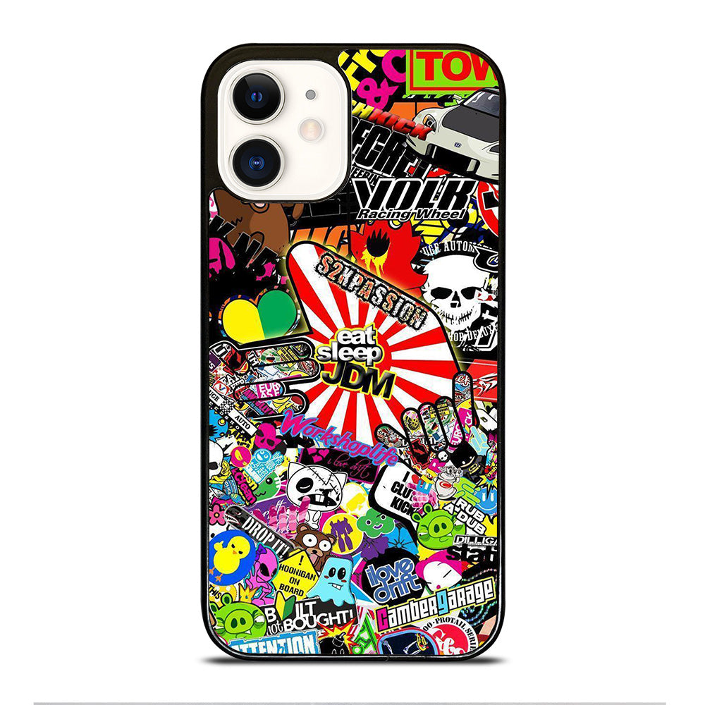 EAT SLEEP JDM STICKER BOMB 2 iPhone 12 Case Cover