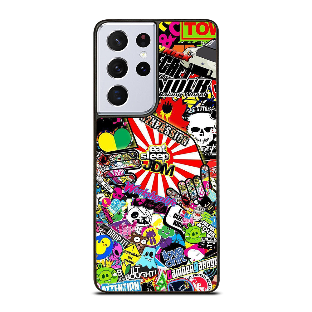 EAT SLEEP JDM STICKER BOMB 2 Samsung Galaxy S21 Ultra Case Cover