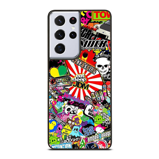 EAT SLEEP JDM STICKER BOMB 2 Samsung Galaxy S21 Ultra Case Cover