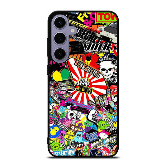 EAT SLEEP JDM STICKER BOMB 2 Samsung Galaxy S24 Plus Case Cover