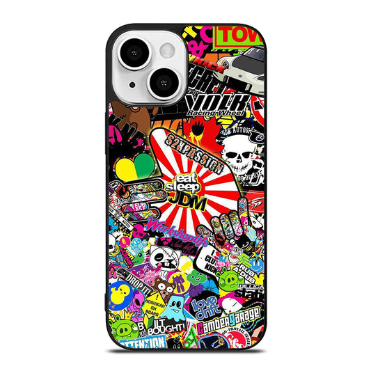 EAT SLEEP JDM STICKER BOMB 2 iPhone 13 Mini Case Cover