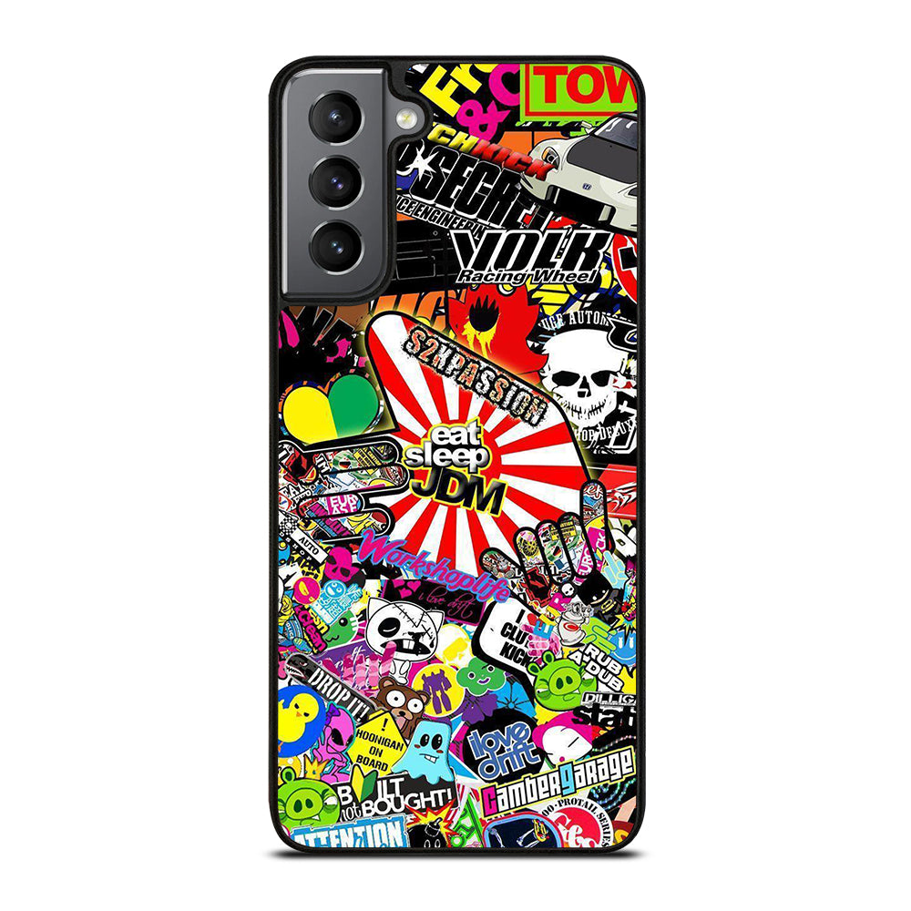EAT SLEEP JDM STICKER BOMB 2 Samsung Galaxy S21 Plus Case Cover