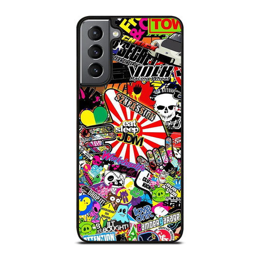 EAT SLEEP JDM STICKER BOMB 2 Samsung Galaxy S21 Plus Case Cover
