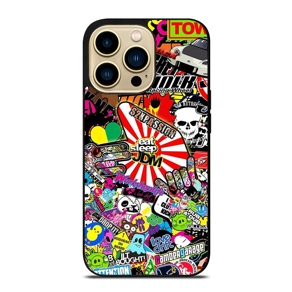 EAT SLEEP JDM STICKER BOMB 2 iPhone 14 Pro Max Case Cover