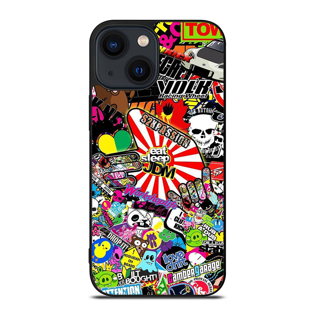EAT SLEEP JDM STICKER BOMB 2 iPhone 14 Plus Case Cover