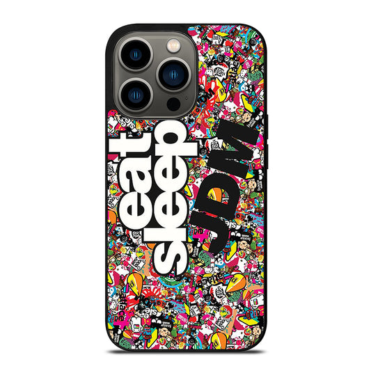 EAT SLEEP JDM STICKER BOMB iPhone 13 Pro Case Cover