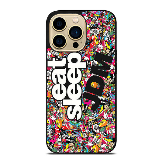 EAT SLEEP JDM STICKER BOMB iPhone 14 Pro Max Case Cover