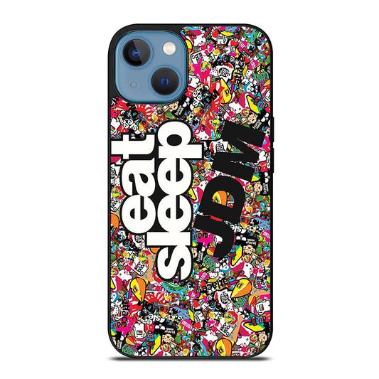 EAT SLEEP JDM STICKER BOMB iPhone 13 Case Cover