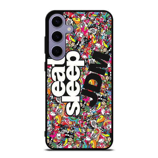 EAT SLEEP JDM STICKER BOMB Samsung Galaxy S24 Plus Case Cover
