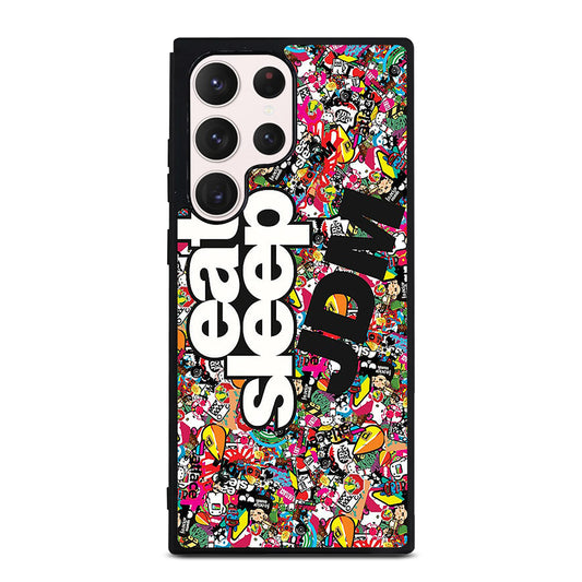 EAT SLEEP JDM STICKER BOMB Samsung Galaxy S23 Ultra Case Cover