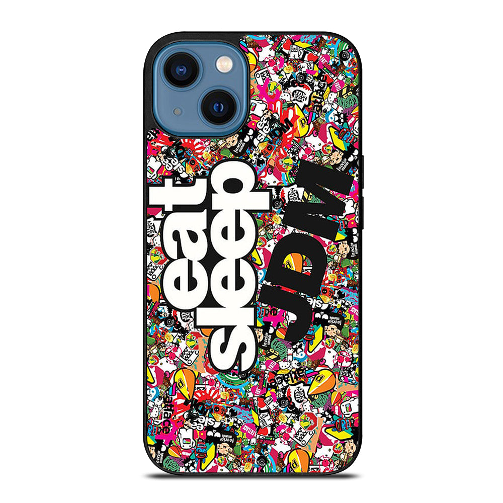 EAT SLEEP JDM STICKER BOMB iPhone 14 Case Cover