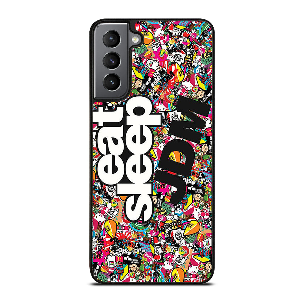 EAT SLEEP JDM STICKER BOMB Samsung Galaxy S21 Plus Case Cover