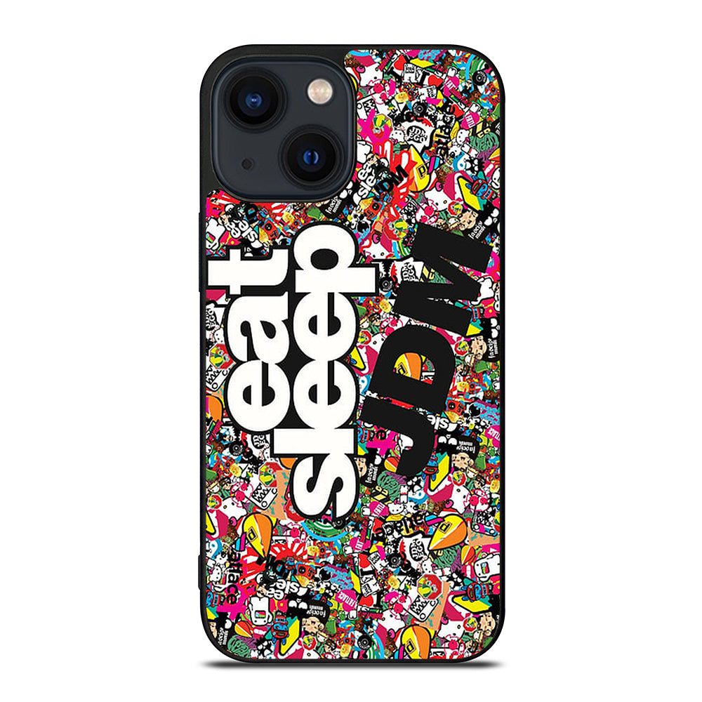 EAT SLEEP JDM STICKER BOMB iPhone 14 Plus Case Cover