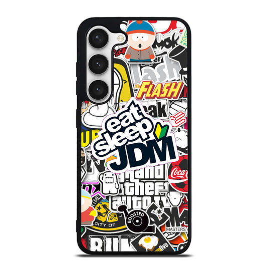 EAT SLEEP JDM STICKER Samsung Galaxy S23 Case Cover