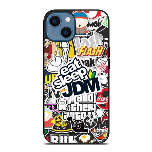 EAT SLEEP JDM STICKER iPhone 14 Case Cover